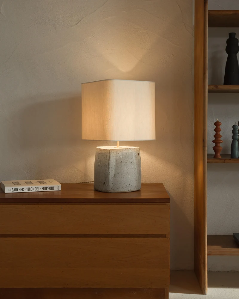 Météor Table Lamps in Ceramic and Textile