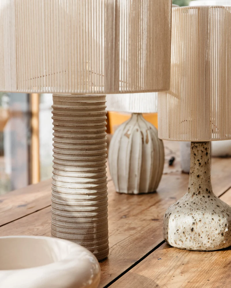 Contemporary Classic Table Lamps in Glass "Patagonia"