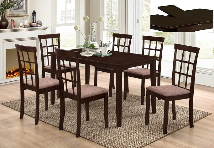 Espresso Extension Dining Set – Model T-1045