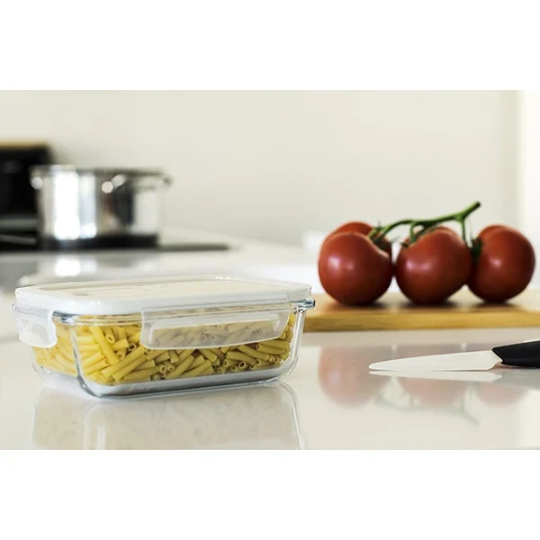 Boîte rectangulaire en verre 650 ml Pebbly