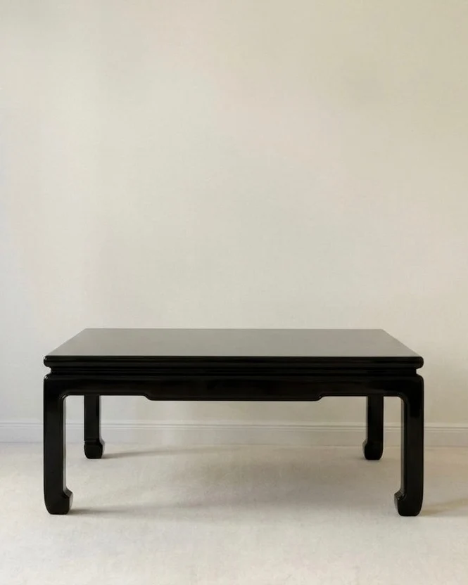 Vintage Black Lacquer Coffee Table