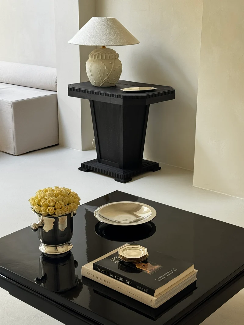 Vintage Black Lacquer Coffee Table