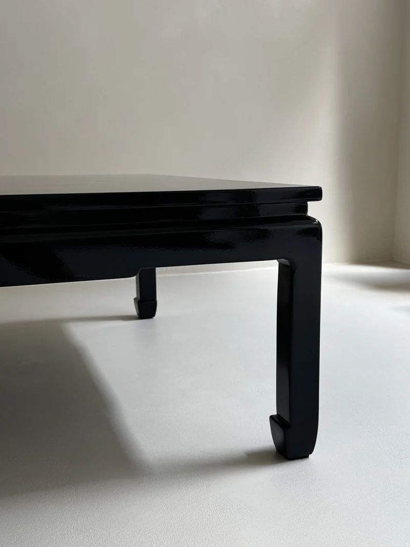 Vintage Black Lacquer Coffee Table