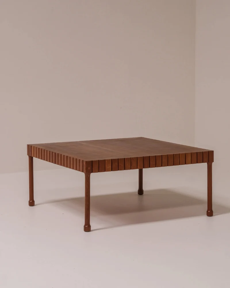 Unique Solid Wood Coffee Table, circa 1960s–1970s