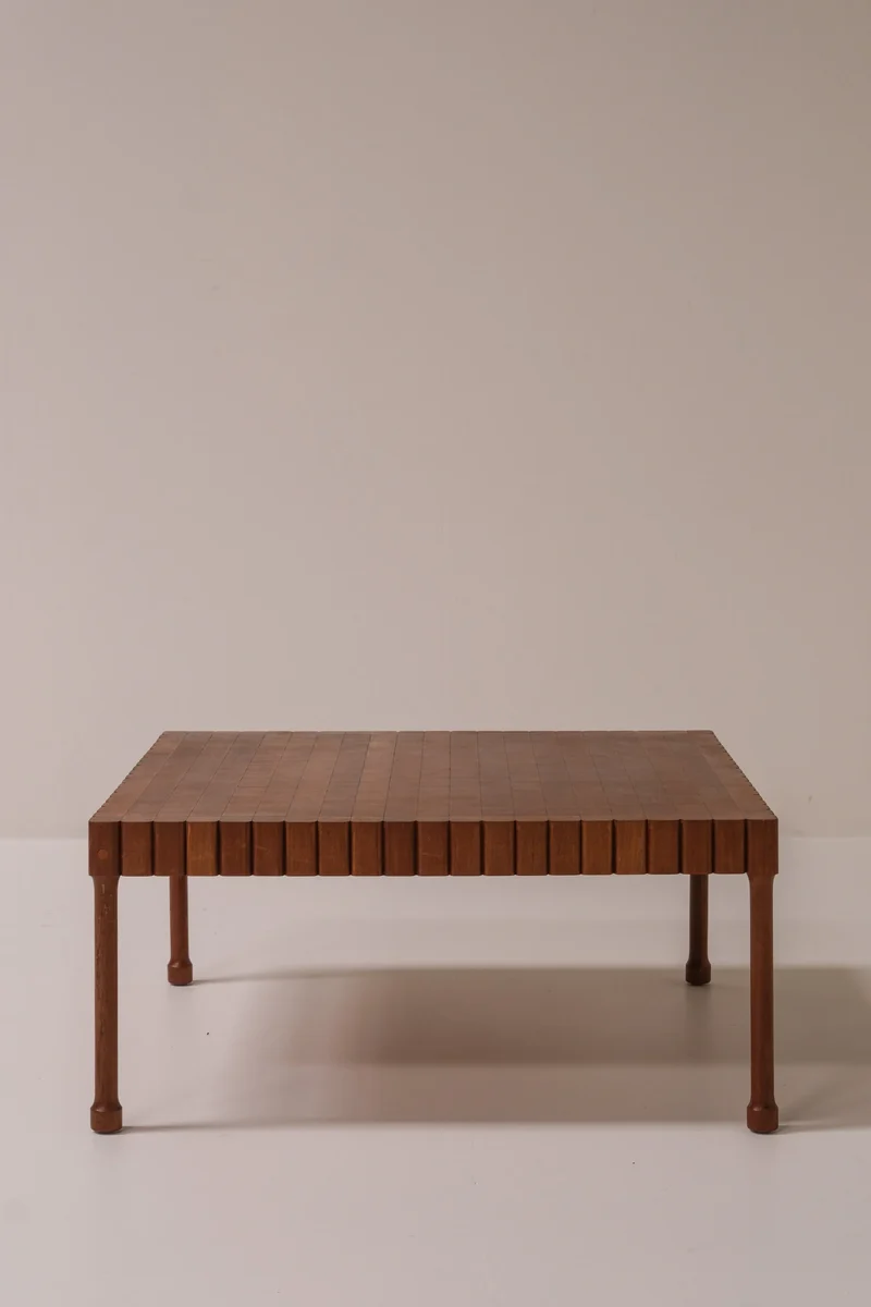 Unique Solid Wood Coffee Table, circa 1960s–1970s