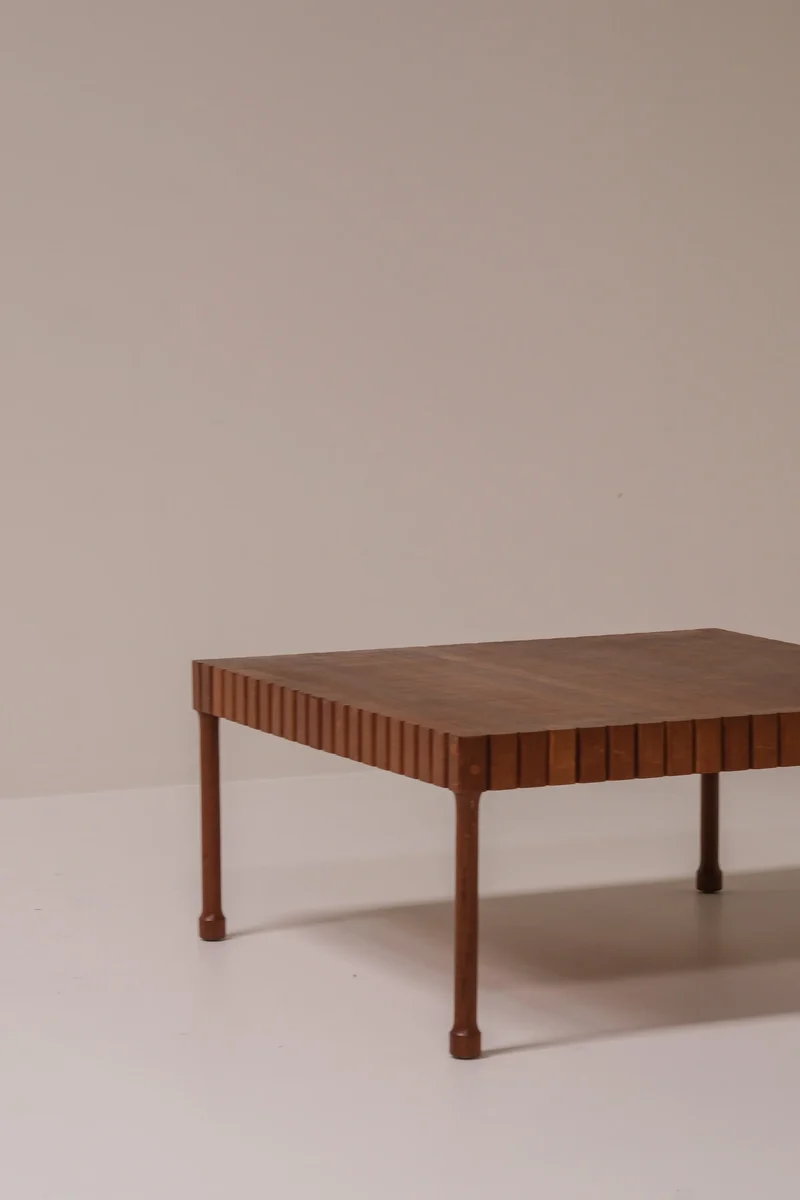 Unique Solid Wood Coffee Table, circa 1960s–1970s