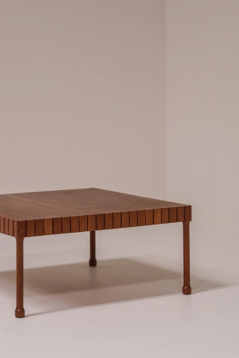Unique Solid Wood Coffee Table, circa 1960s–1970s