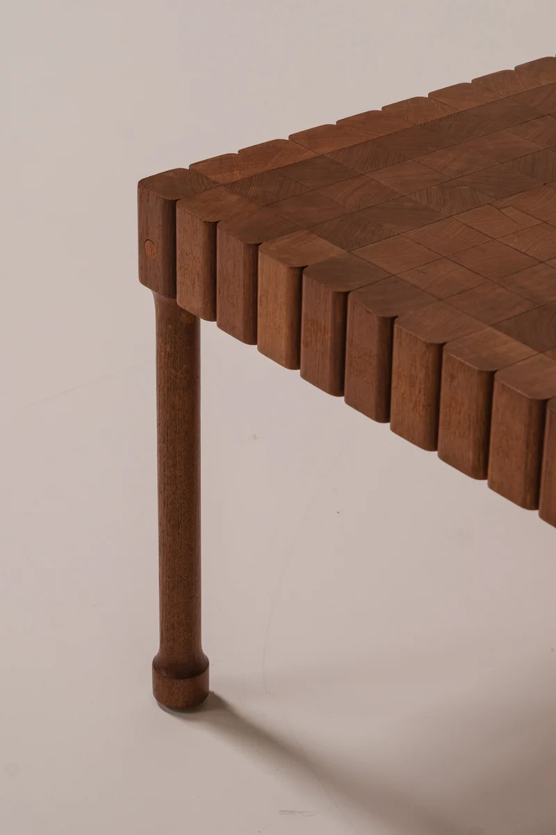 Unique Solid Wood Coffee Table, circa 1960s–1970s