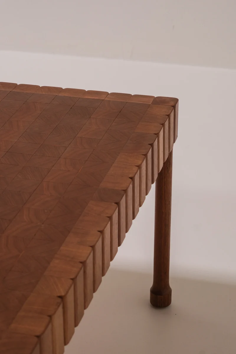 Unique Solid Wood Coffee Table, circa 1960s–1970s