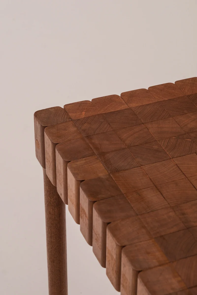 Unique Solid Wood Coffee Table, circa 1960s–1970s