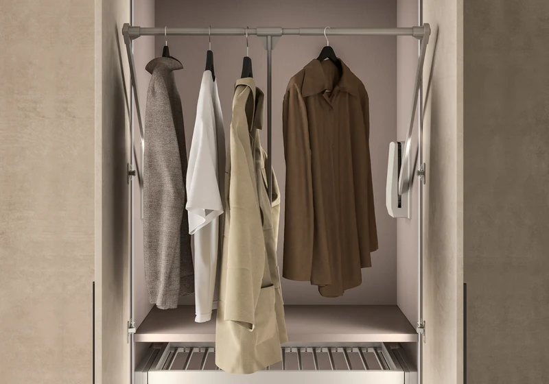 Armoire 4 portes design italien effet pierre - Dune