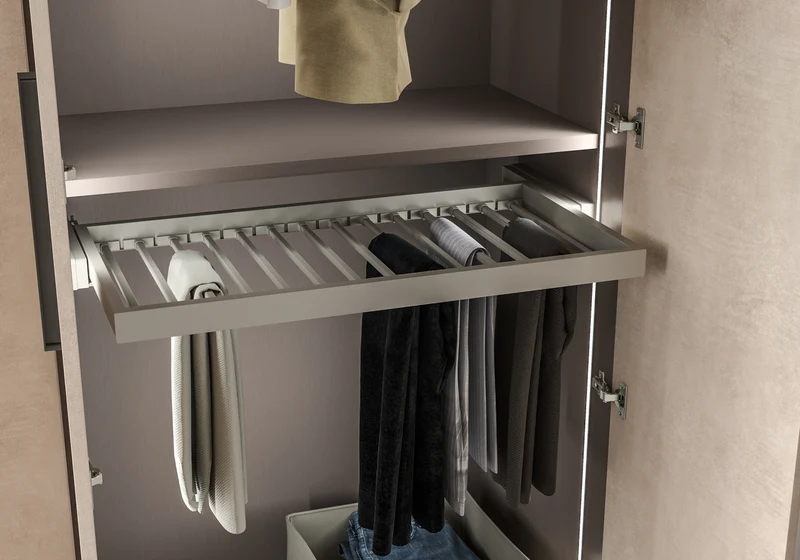 Armoire 4 portes design italien effet pierre - Dune
