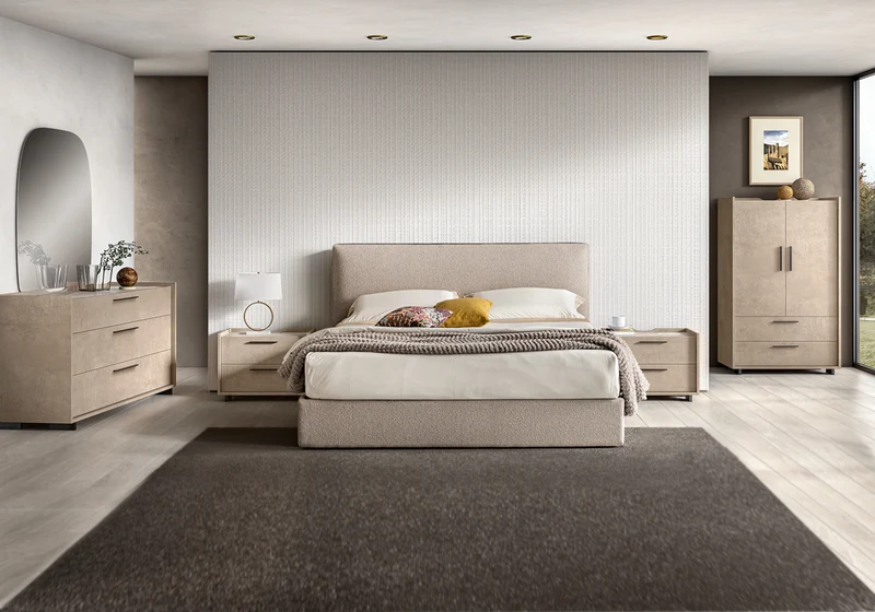 Lit tissu boucle design italien – Dune