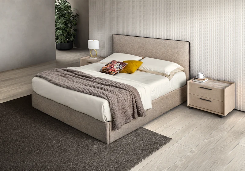 Lit tissu boucle design italien – Dune