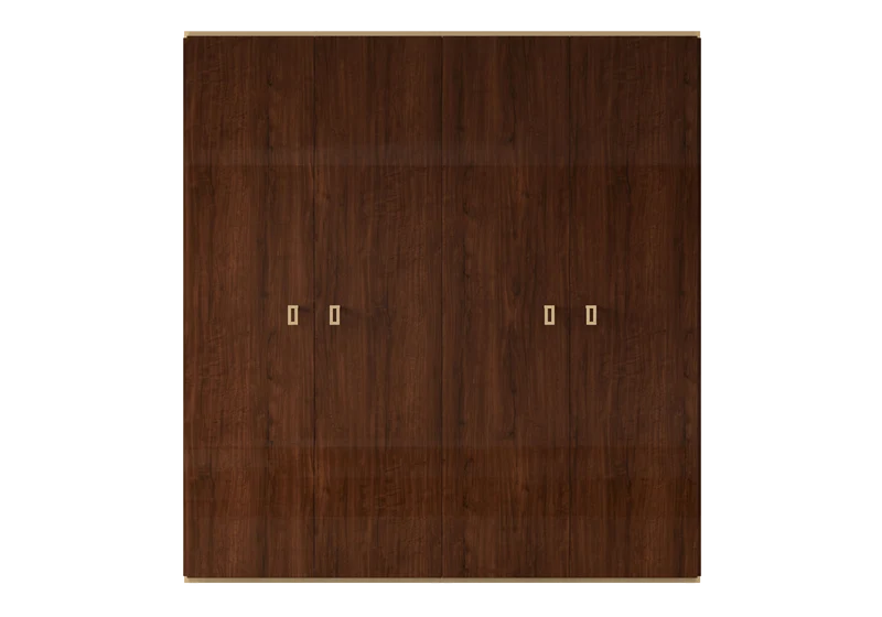 Armoire 4 portes noyer laqué – Eva