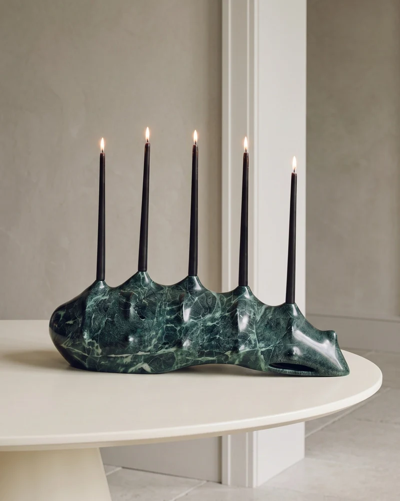 Sculptural Marble Candle Holders - Ignis Spina