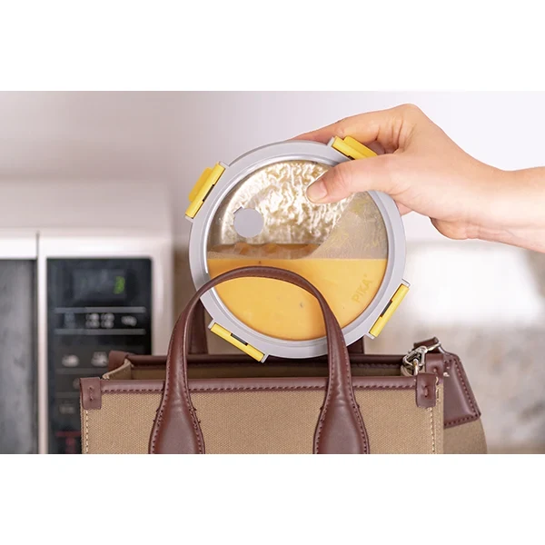 Boîte de conservation en inox ronde 650 ml compatible micro-ondes Pika