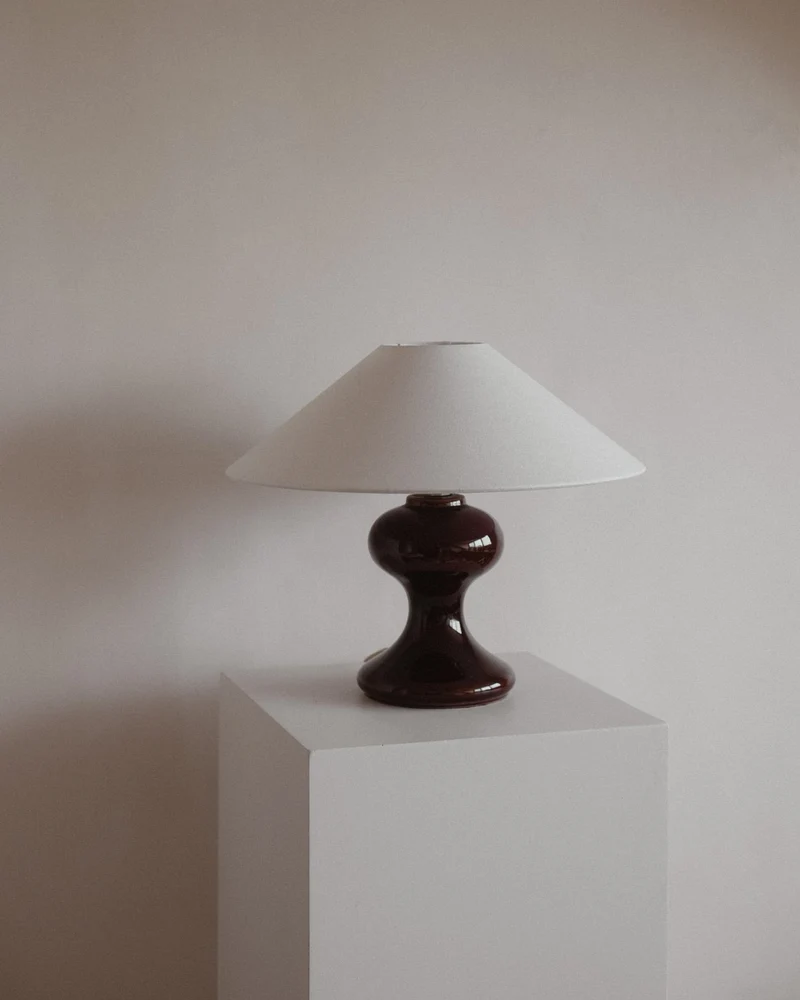 The Cordovan Hourglass Ceramic Table Lamp