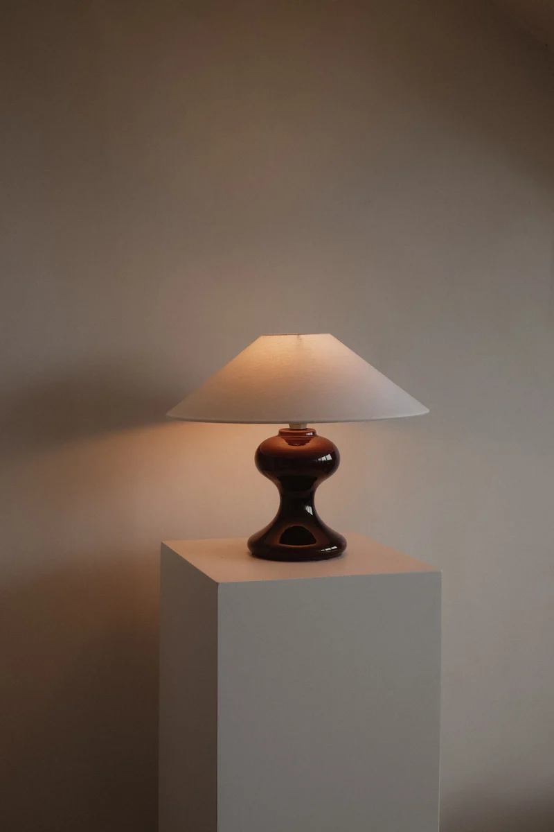 The Cordovan Hourglass Ceramic Table Lamp