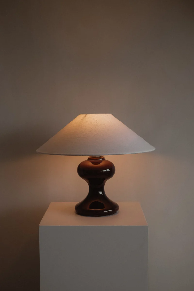 The Cordovan Hourglass Ceramic Table Lamp