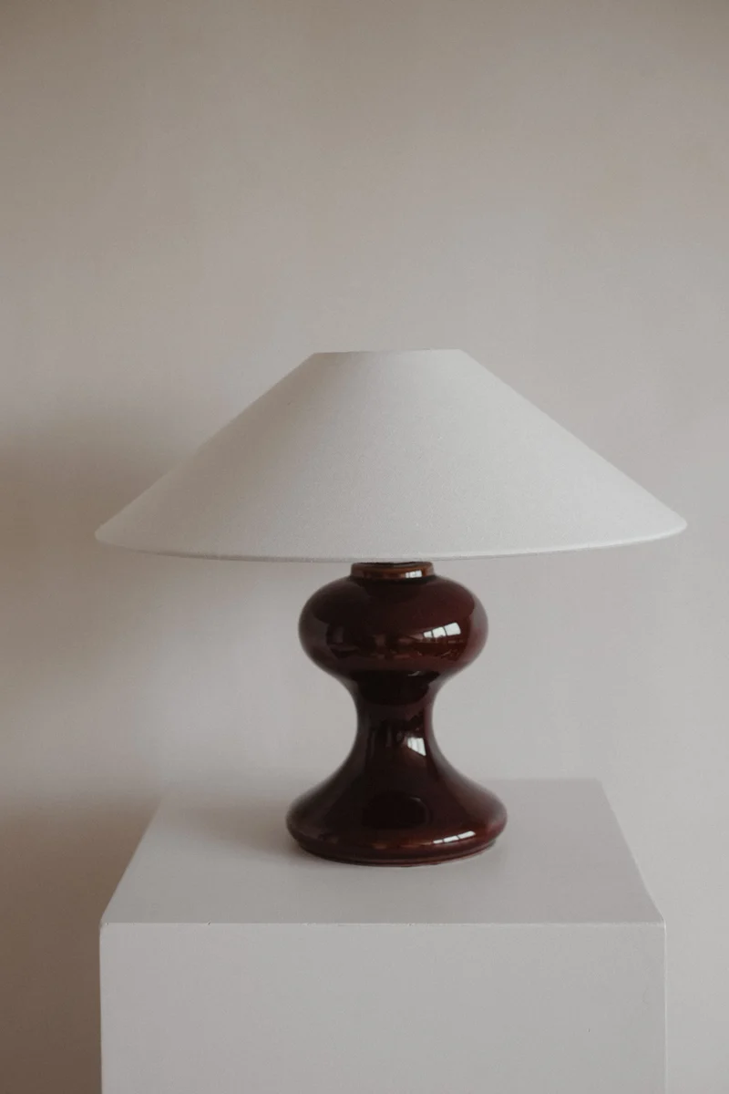 The Cordovan Hourglass Ceramic Table Lamp