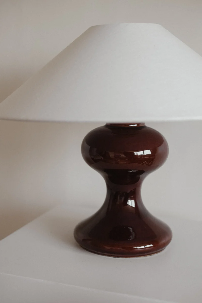 The Cordovan Hourglass Ceramic Table Lamp
