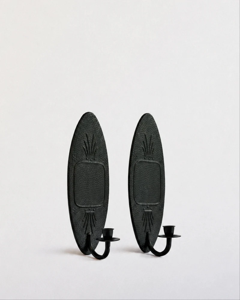 Hammered Wall Candleholders