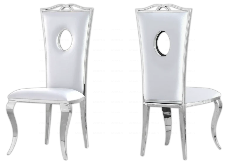Salle à manger complète marbre noir argent – Neo