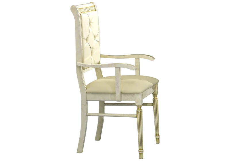 Salle à manger baroque beige doré complète - CROWN