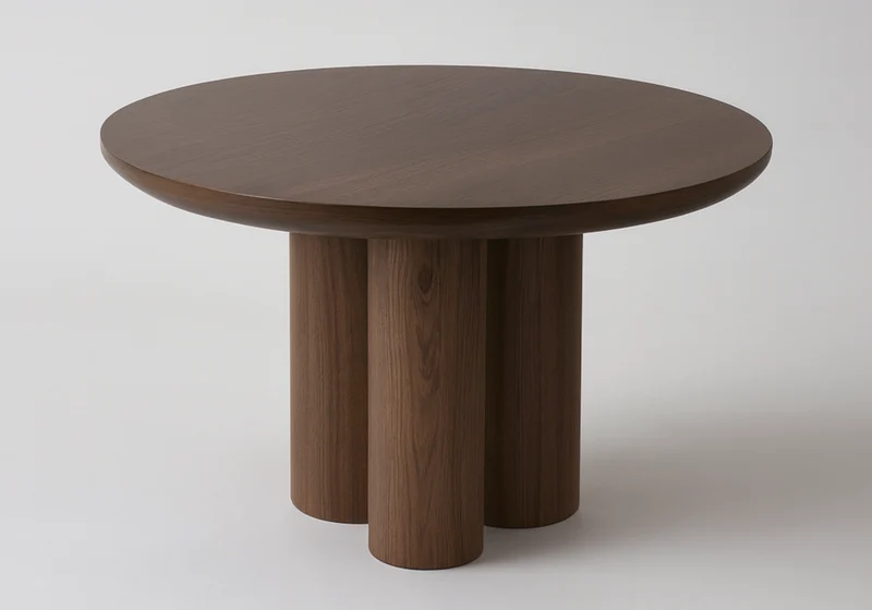 Table basse ronde noyer - Lumia