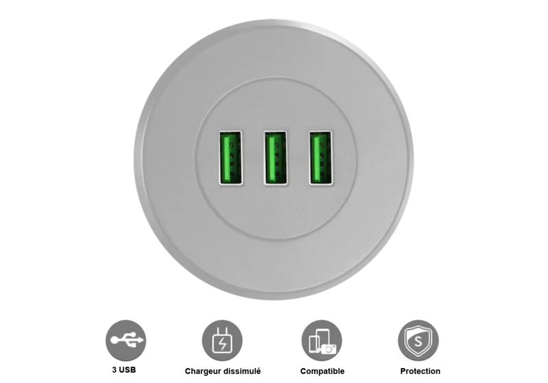 Chambre complète marbre gris doré LED – AMIRA