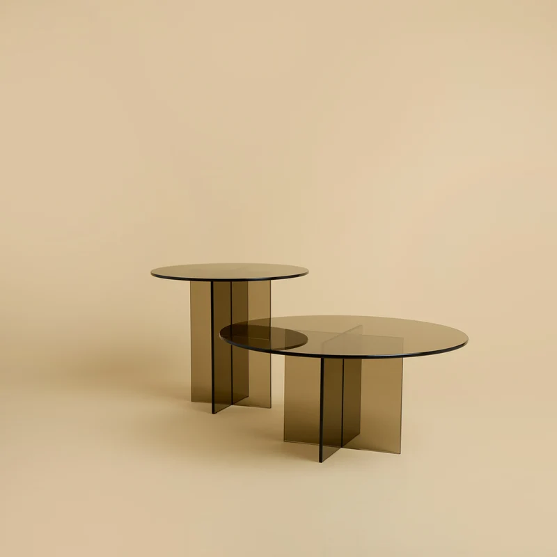 Round Glass Coffee Table - AKA Series