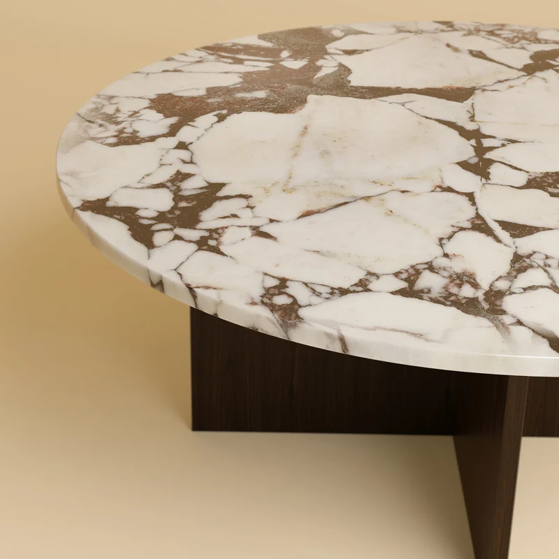 Calacatta Viola Marble and Oak Coffee Table - HIRADO Series