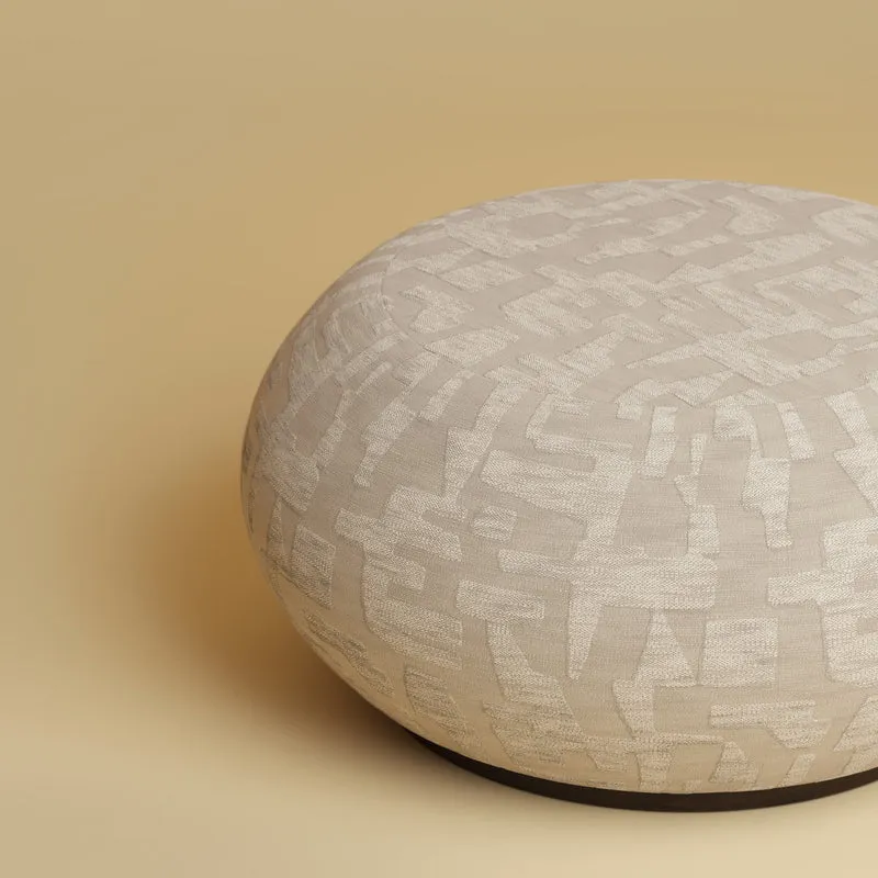 Wooden Stool Pouf - KUNA Series in Smoked Oak