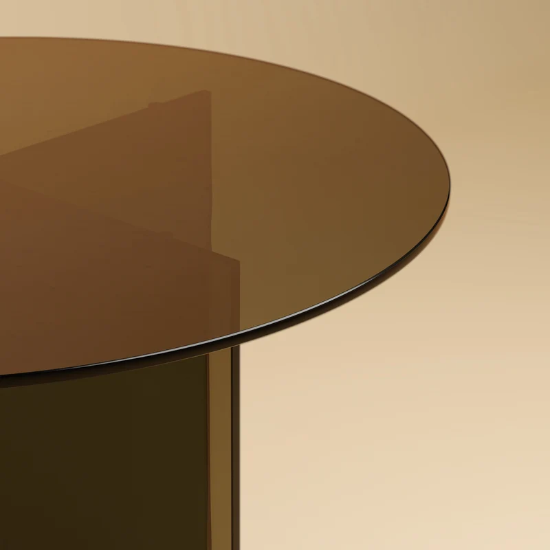 Round Glass Dining Table - YURI Series