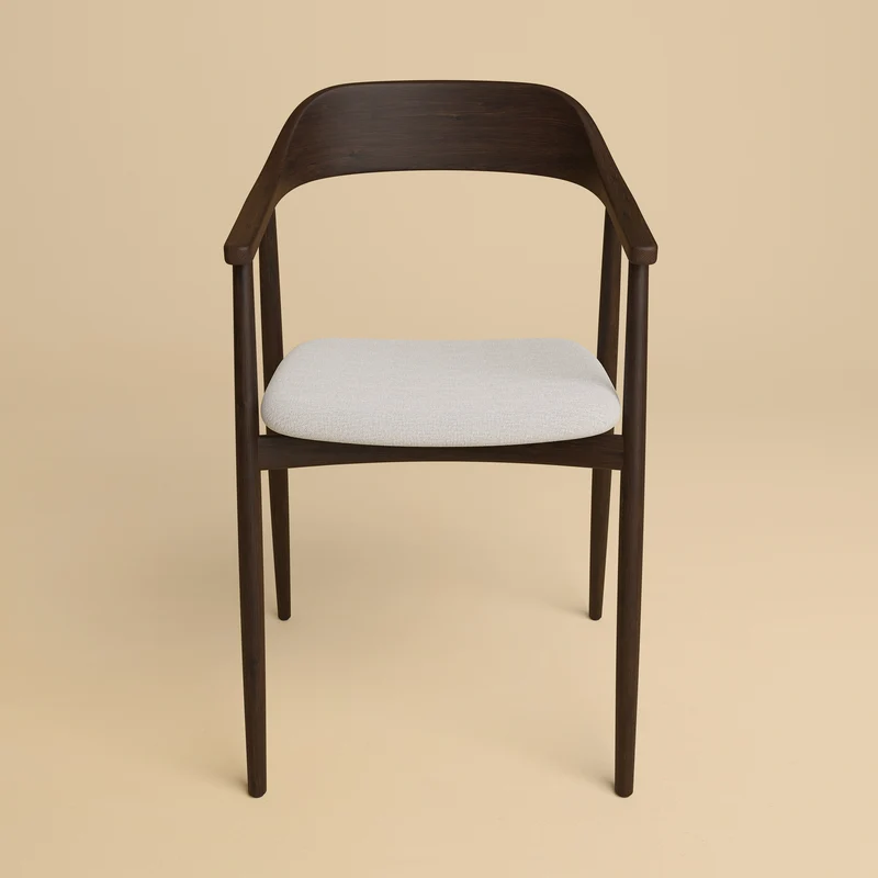 Wooden Dining Chair - MIKURA Series in Smoked Oak