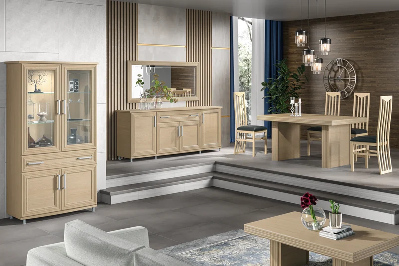 Ensemble meuble salon chêne clair – NATURA