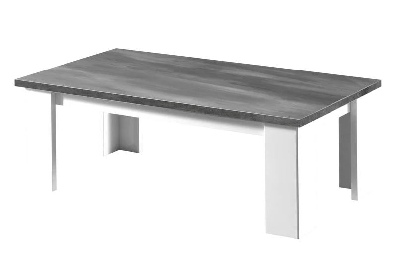 Ensemble mur TV laqué effet béton gris - SARAH