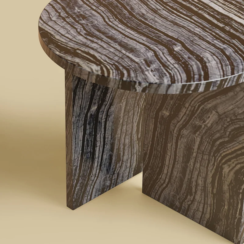 Round Marble Side Table - KYUSHU Series