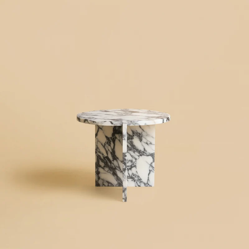 Round Marble Side Table - KYUSHU Series
