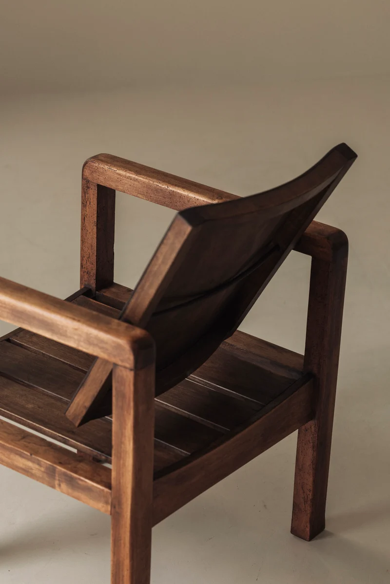 Pair of French Modernist Mahogany Armchairs, 1950s