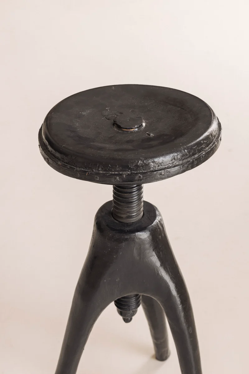 Danish Organic Tripod Stool with Adjustable Seat, Early 20th Century
