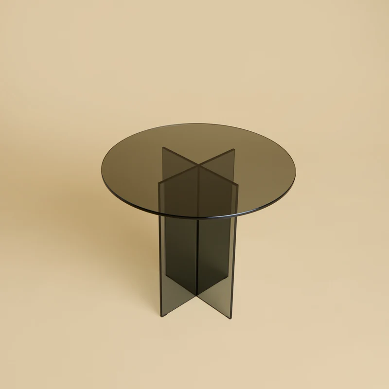 Round Glass Side Table - AMAMI Series