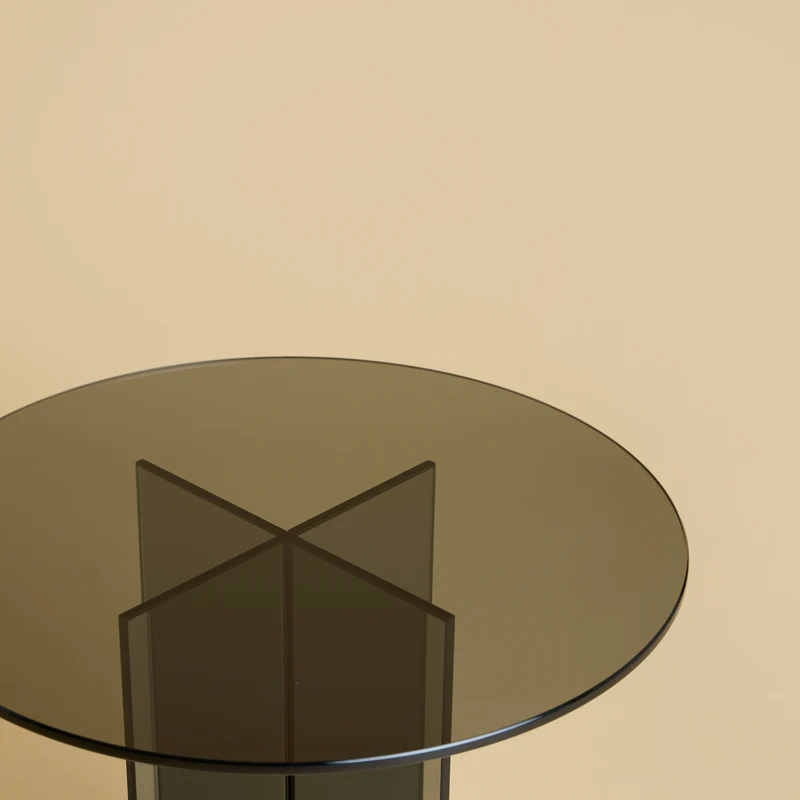 Round Glass Side Table - AMAMI Series