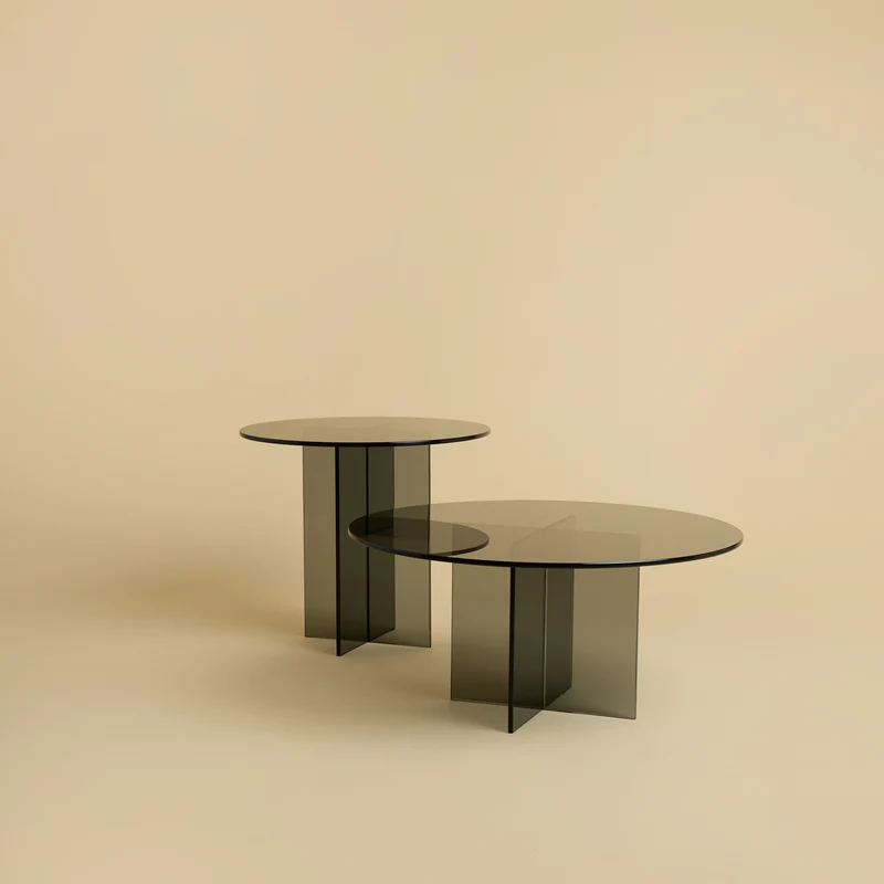 Round Glass Side Table - AMAMI Series