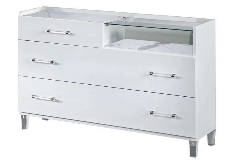 Chambre complète marbre blanc moderne – CRISTAL