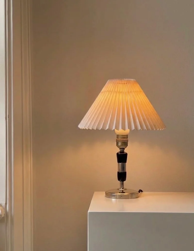 Vintage Modernist Steel Table Lamp, 1930s