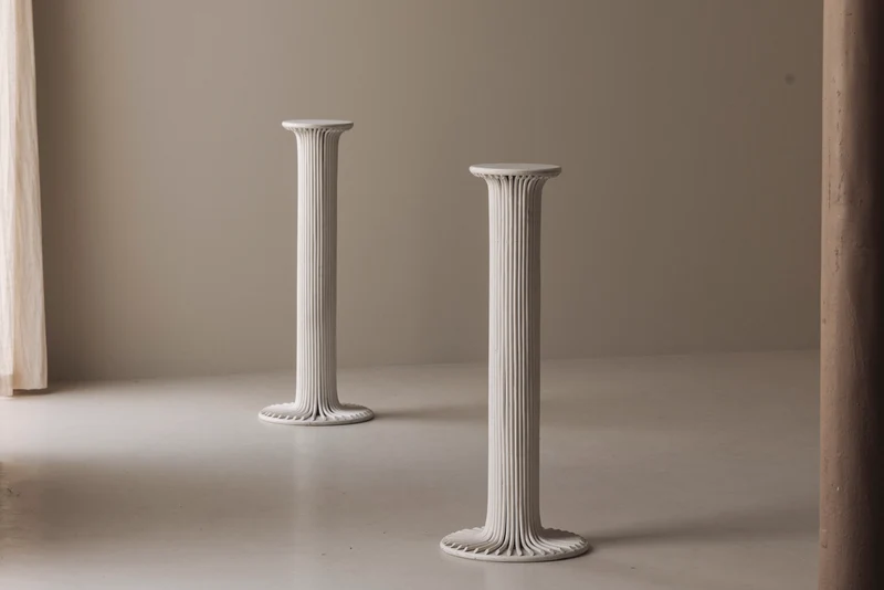 Pair of Sculptural Bamboo Pedestals, Italy, 1960s