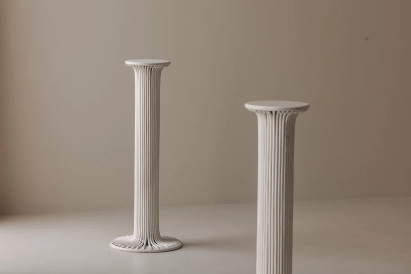 Pair of Sculptural Bamboo Pedestals, Italy, 1960s