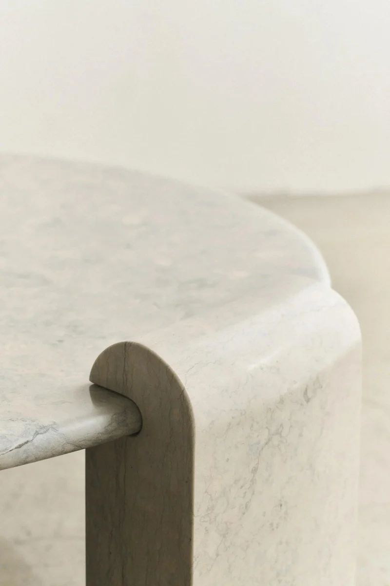 STONE COLUMN COFFEE TABLE - ATAIJA AZUL LIMESTONE